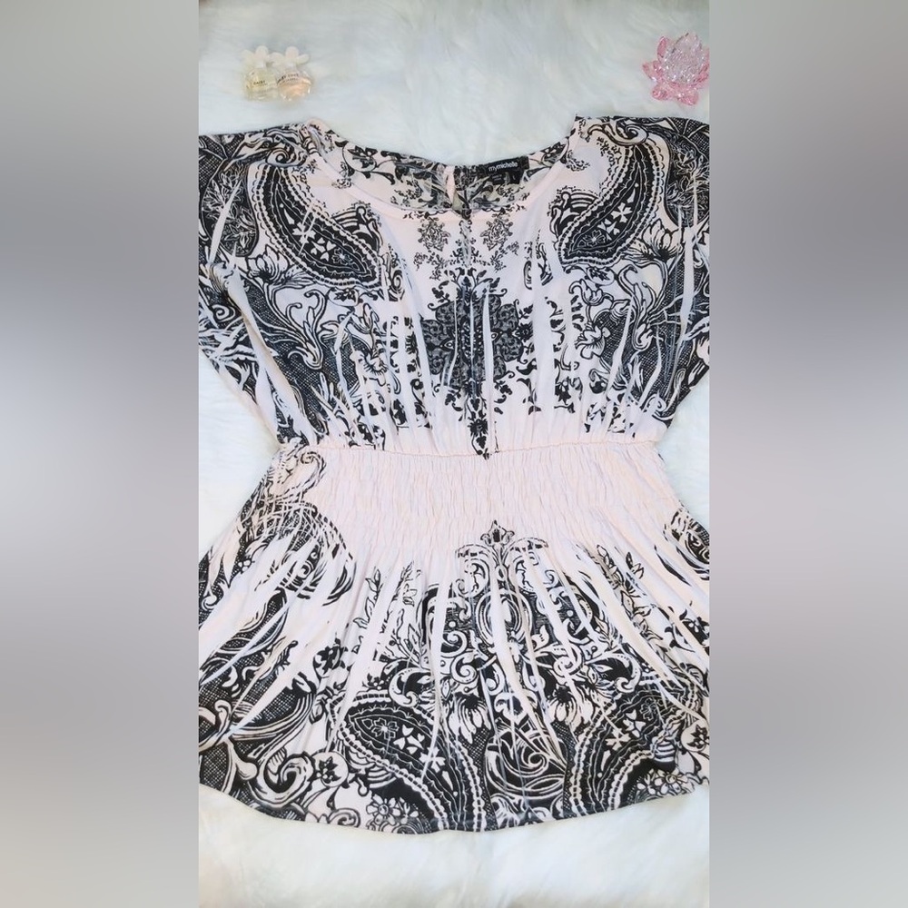 My Michelle Pink and Black Sleeveless Top